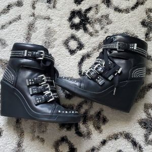 Michael Kors Studded Wedge Boots - 7.5